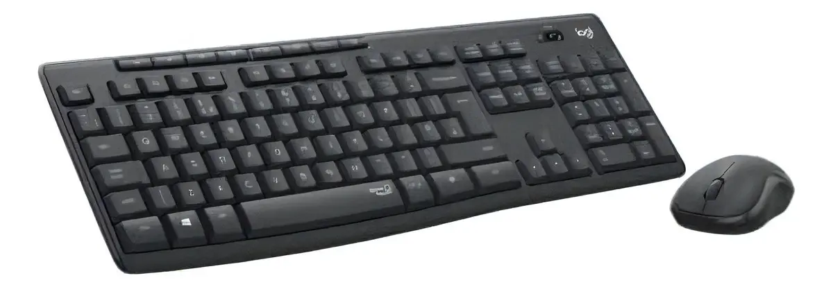 Combo de teclado e mouse sem fio Logitech MK295 preto