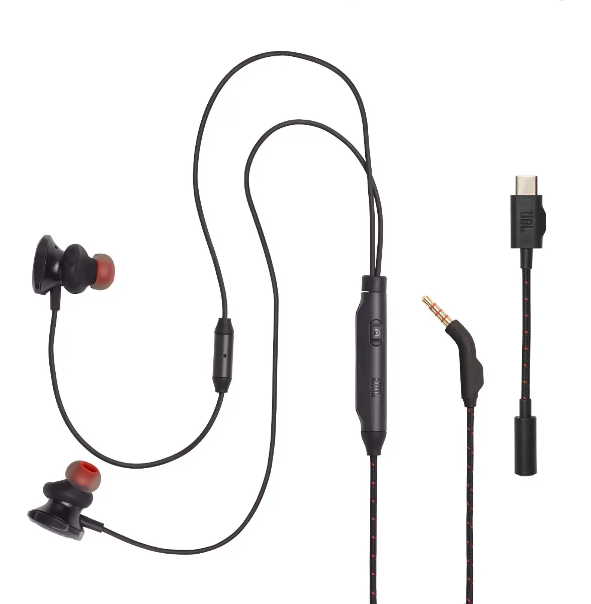 Fone Gamer In-Ear JBL Quantum 50C com Fio Preto