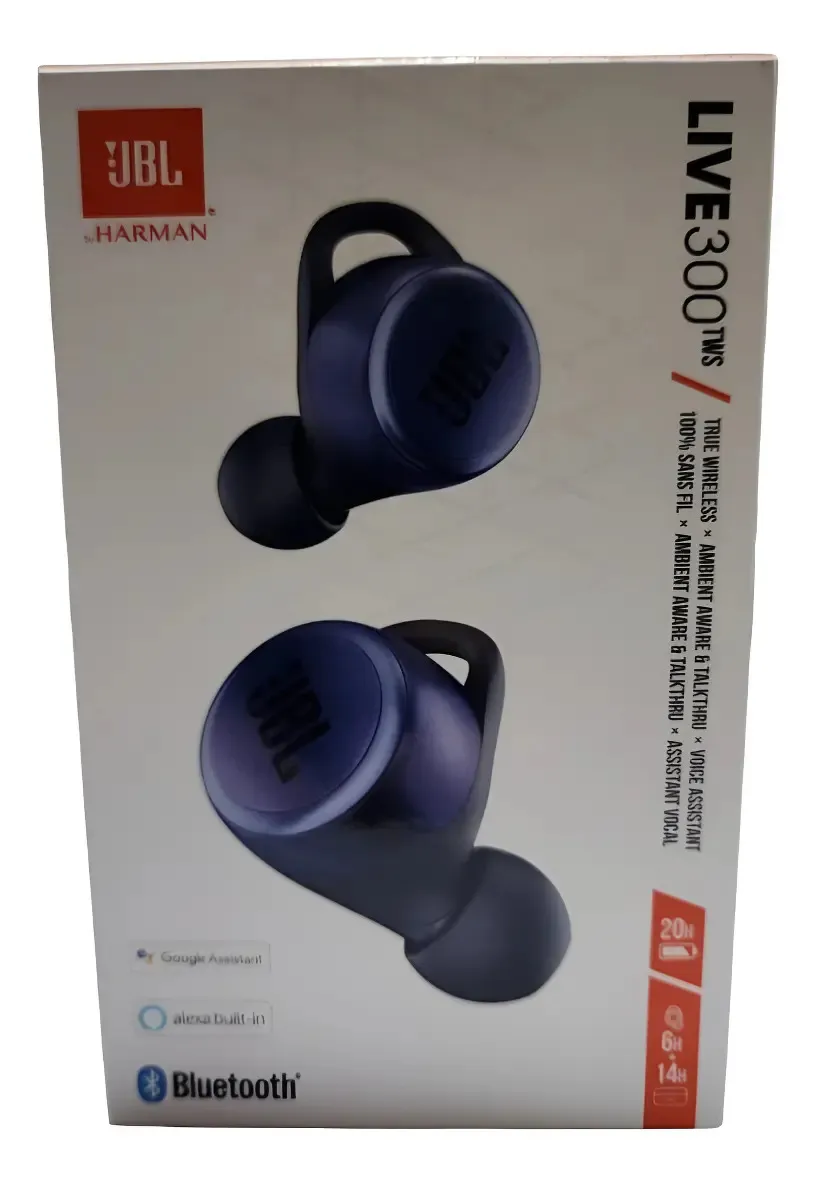 Fone de Ouvido Bluetooth TWS JBL Live 300TWS In-Ear Azul